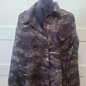 TRU-SPEC Tiger Stripe Camouflage Shirt X-Large Reg Tactical Military Style